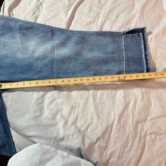 Wit & Wisdom Women's sz 18 Plus Size 'Ab'Solution Fray Hem Kick Flare Jeans - Picture 8 of 10